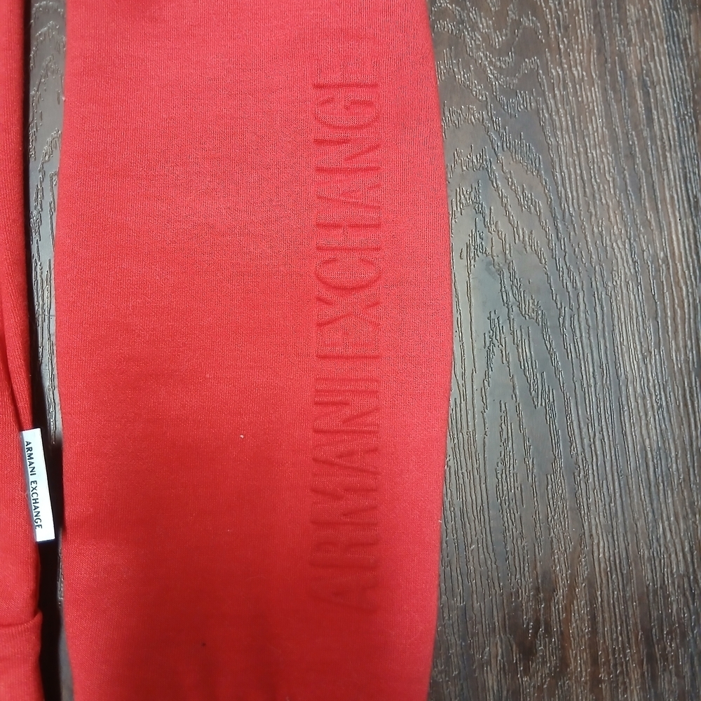 Armani Exchange Women's Vibrant Red Zip-Up Hoodie - Picture 5 of 13
